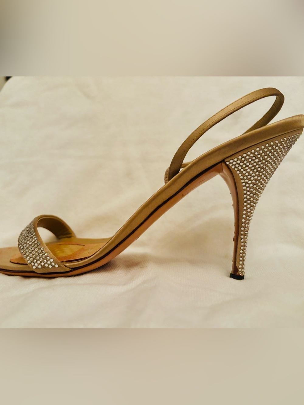 Valentino Garavani Gold Crystal Heels -very rare - Picture 3 of 14